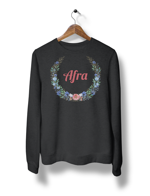 flower crescent sweatshirt