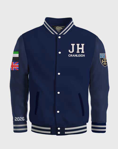 Cranleigh Abu Dhabi Letterman Jackets 2026 Front View
