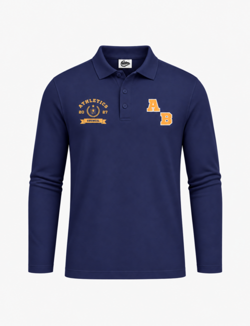 AISA Lycra custom Sports Council Polo Long Sleeves