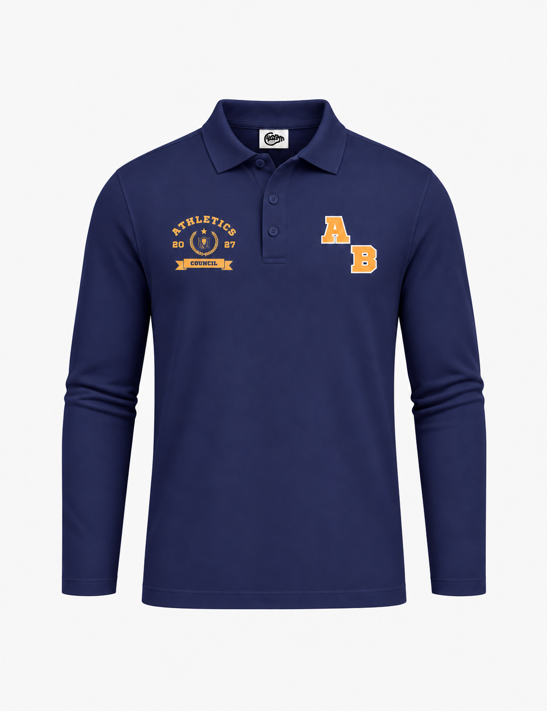 AISA Lycra custom Sports Council Polo Long Sleeves